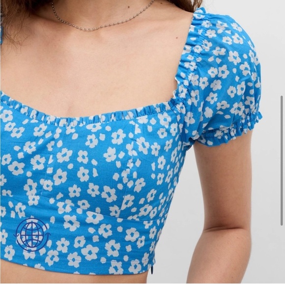 NWT GAP Floral Crop Top - Picture 1 of 8